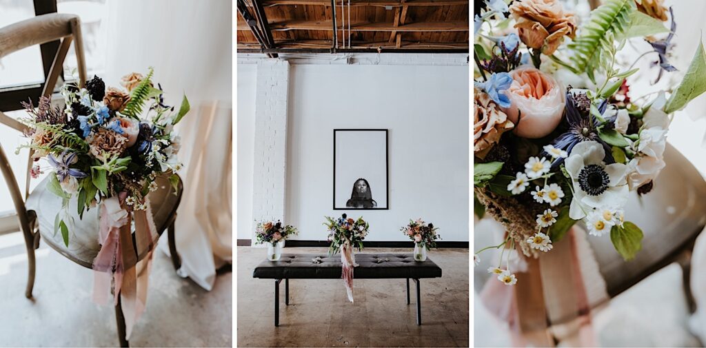 floral details from the big fake wedding charlotte the hazel club
