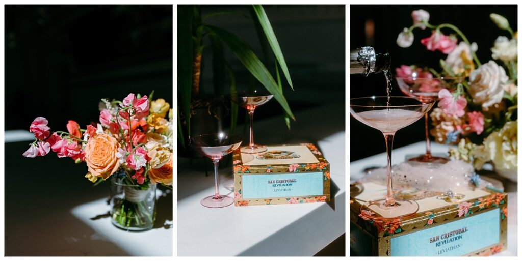 flowers sit in bright light with shadows in the back by The Hazel Club