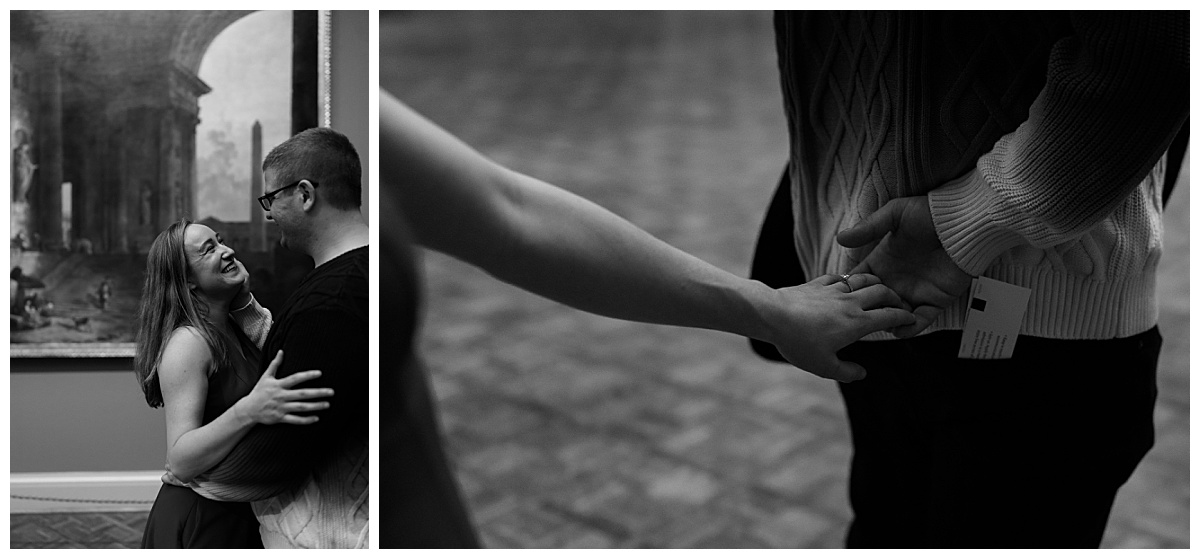 girl reaches for guy's hand by The Hazel Club